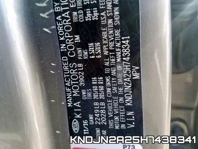 KNDJN2A25H7438341 фото 2