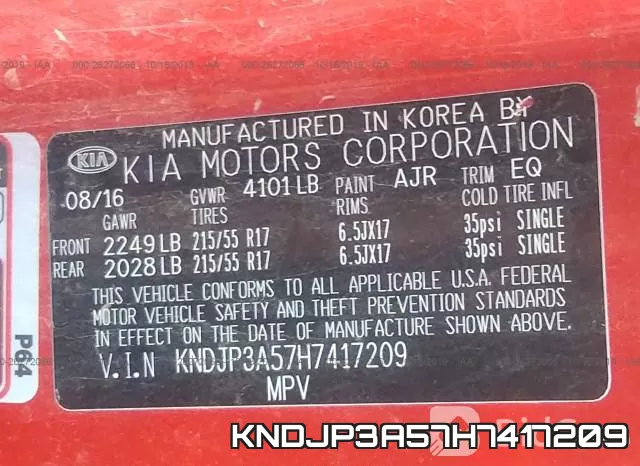 KNDJP3A57H7417209 фото 10