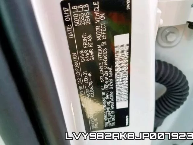 LVY982AK8JP007923 фото 2