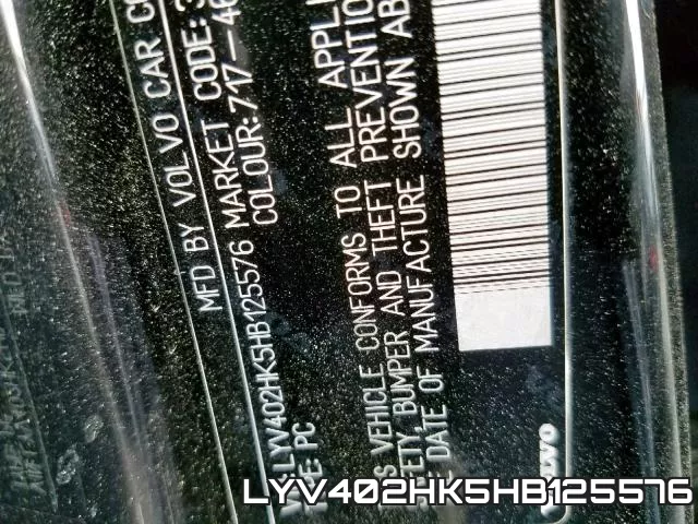LYV402HK5HB125576 фото 2
