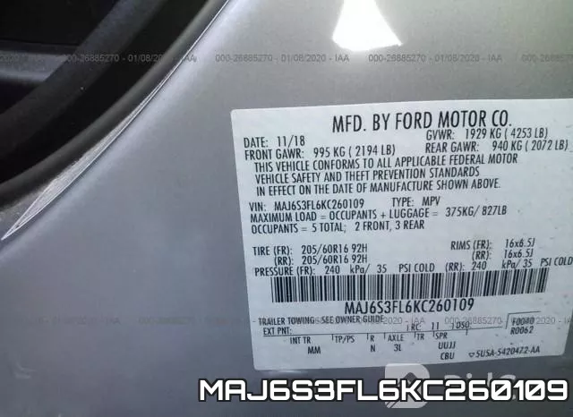 MAJ6S3FL6KC260109 фото 8