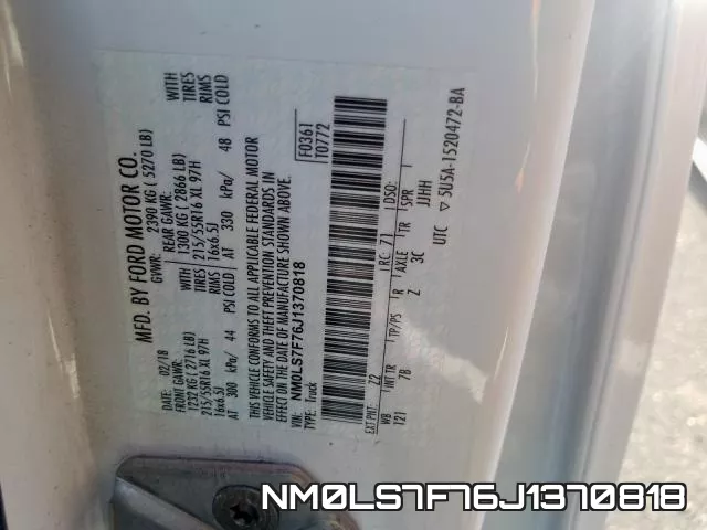 NM0LS7F76J1370818 фото 2