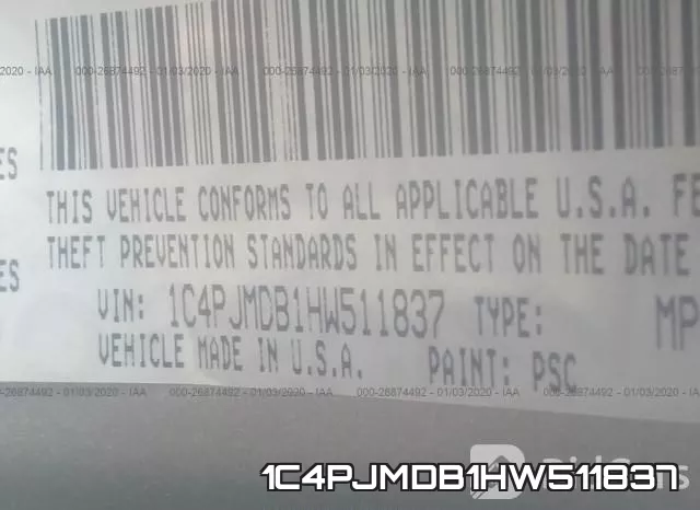1C4PJMDB1HW511837 фото 10