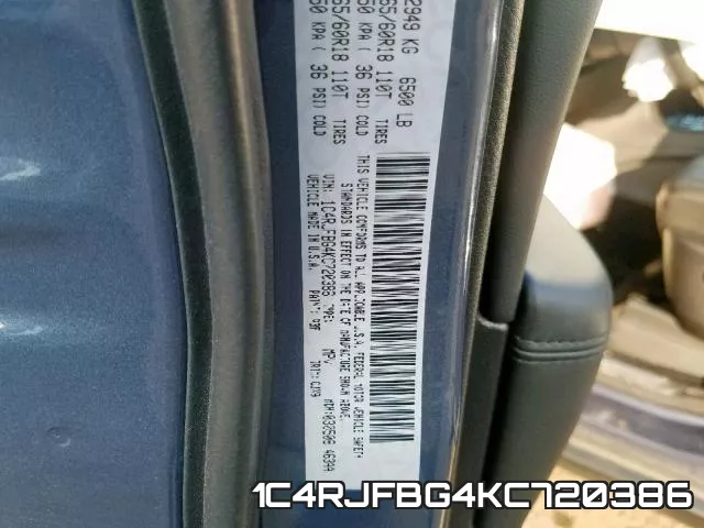 1C4RJFBG4KC720386 фото 2