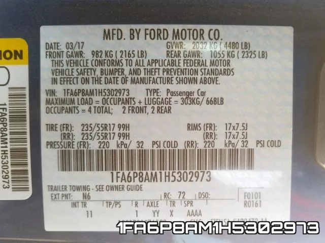 1FA6P8AM1H5302973 фото 2