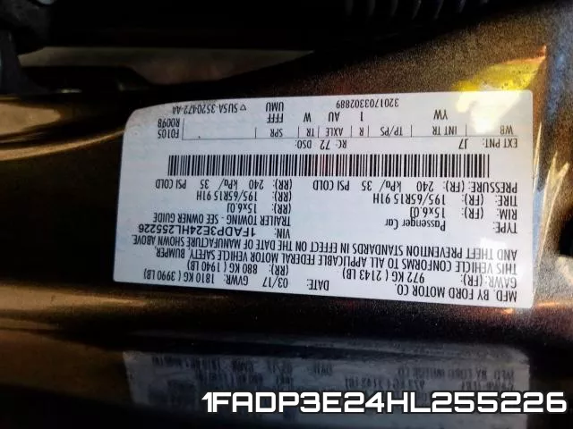 1FADP3E24HL255226 фото 2
