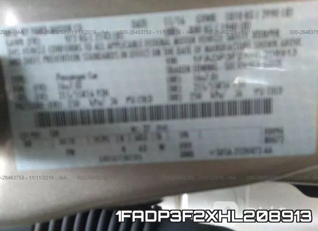 1FADP3F2XHL208913 фото 9