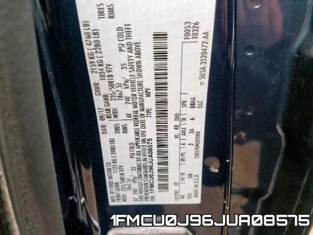 1FMCU0J96JUA08575 фото 2