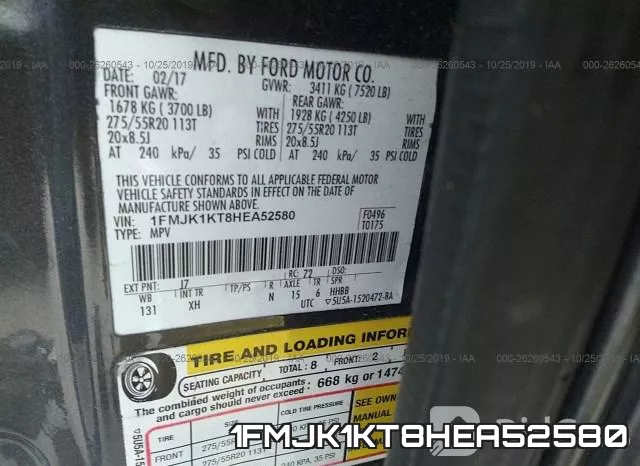 1FMJK1KT8HEA52580 фото 8