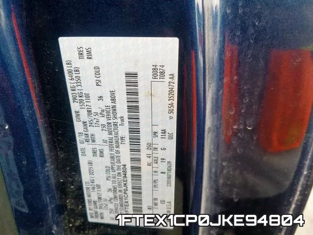 1FTEX1CP0JKE94804 фото 2