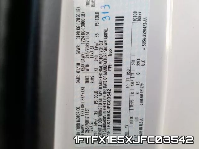 1FTFX1E5XJFC03542 фото 2