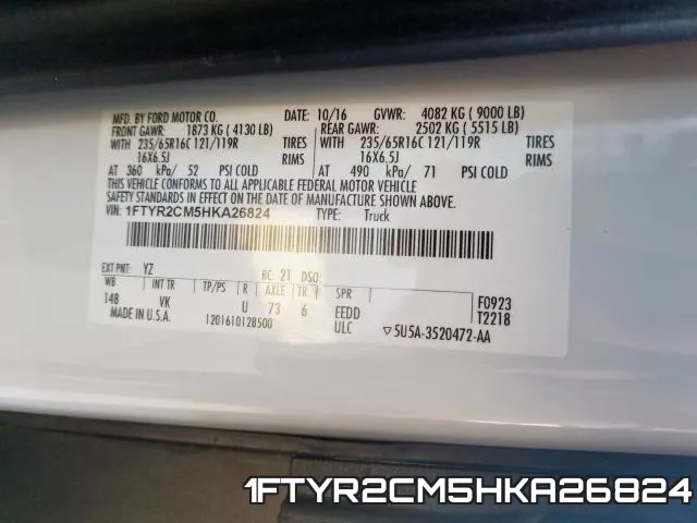 1FTYR2CM5HKA26824 фото 2