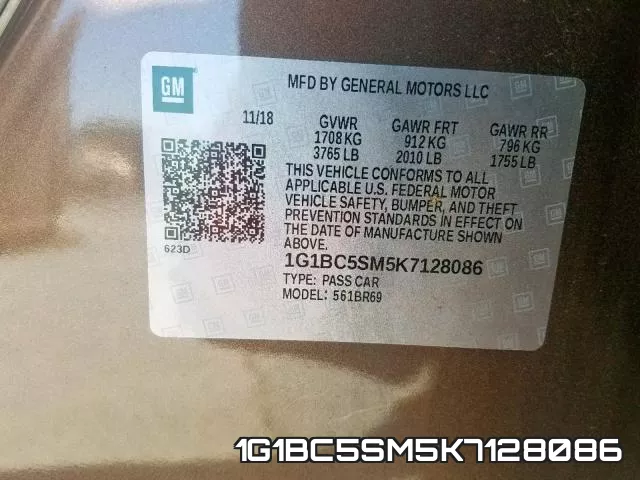 1G1BC5SM5K7128086 фото 2