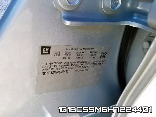 1G1BC5SM6H7224401 фото 2
