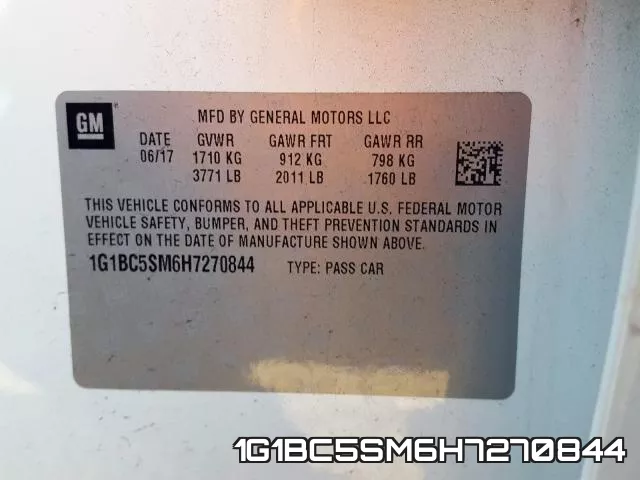 1G1BC5SM6H7270844 фото 2