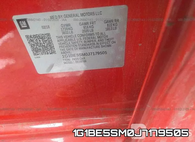1G1BE5SM0J7179505 фото 10