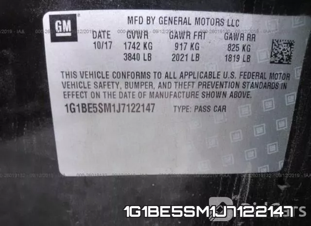 1G1BE5SM1J7122147 фото 9