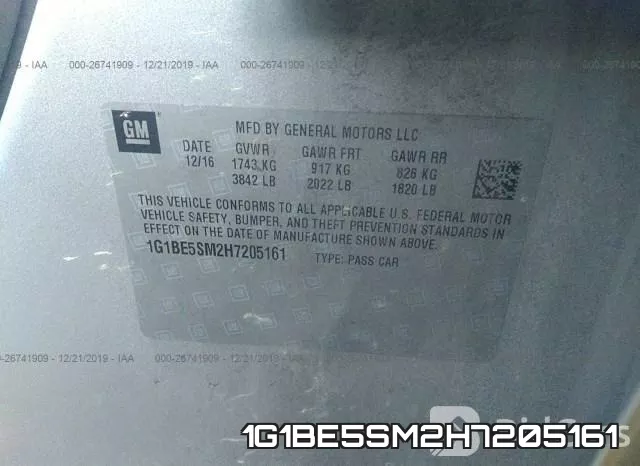 1G1BE5SM2H7205161 фото 10