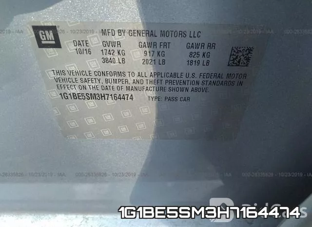 1G1BE5SM3H7164474 фото 8