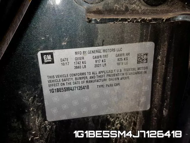 1G1BE5SM4J7126418 фото 2