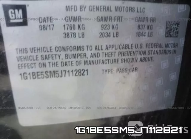 1G1BE5SM5J7112821 фото 9