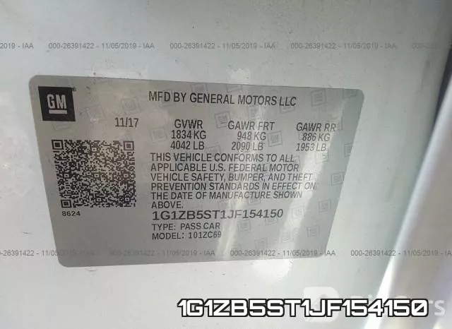 1G1ZB5ST1JF154150 фото 9