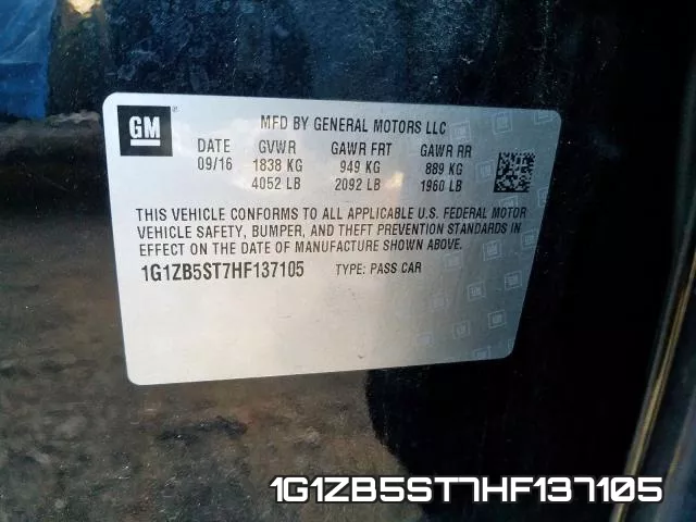 1G1ZB5ST7HF137105 фото 2
