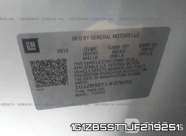 1G1ZB5ST7JF279251 фото 8