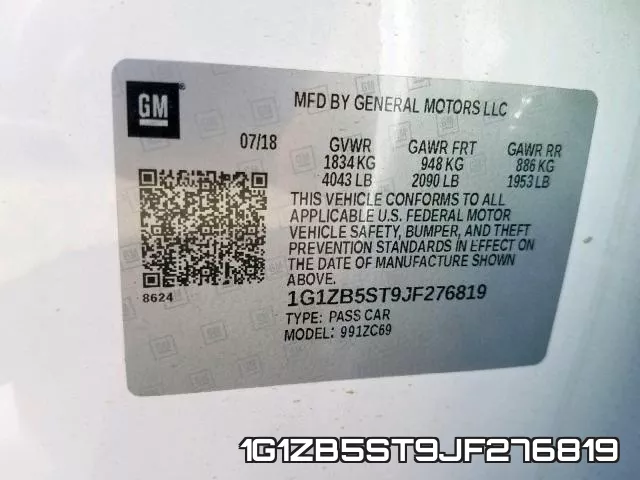 1G1ZB5ST9JF276819 фото 2