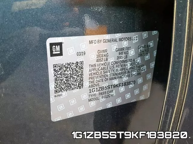 1G1ZB5ST9KF183820 фото 2