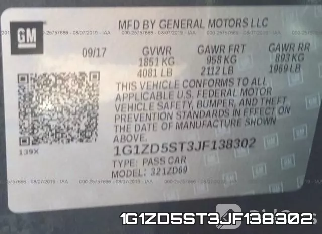 1G1ZD5ST3JF138302 фото 8