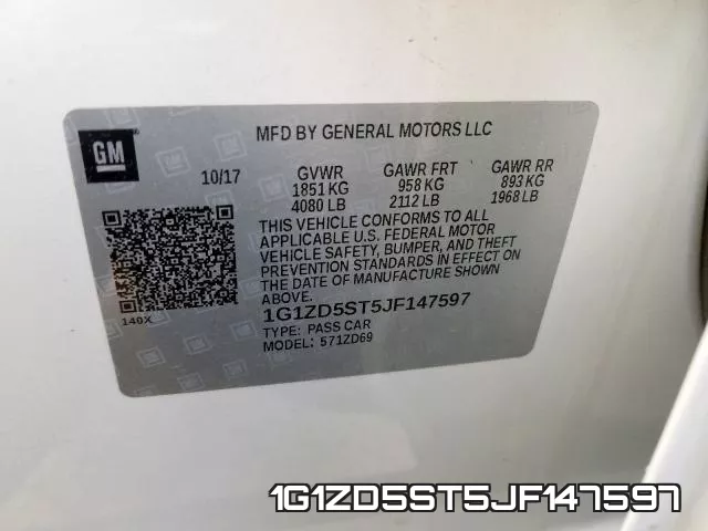 1G1ZD5ST5JF147597 фото 2