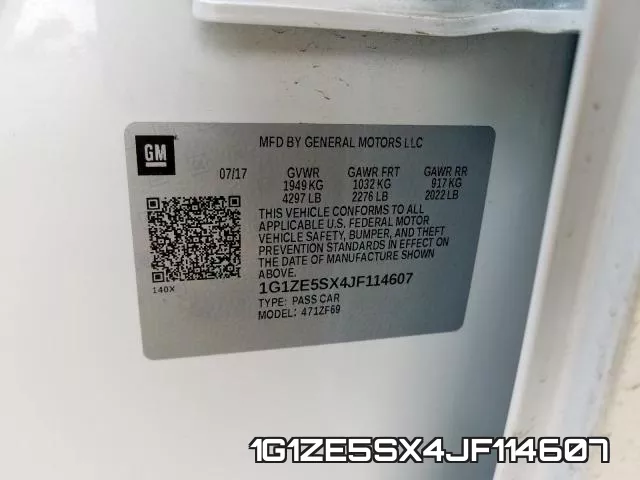 1G1ZE5SX4JF114607 фото 2