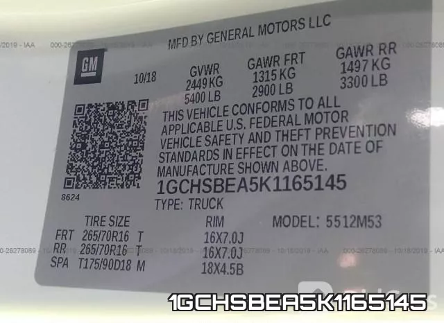 1GCHSBEA5K1165145 фото 9