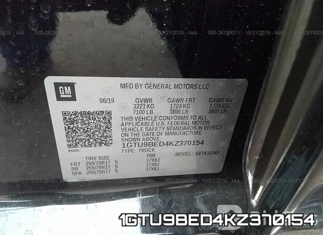 1GTU9BED4KZ370154 фото 8