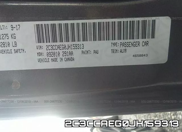 2C3CCAEG0JH159313 фото 9
