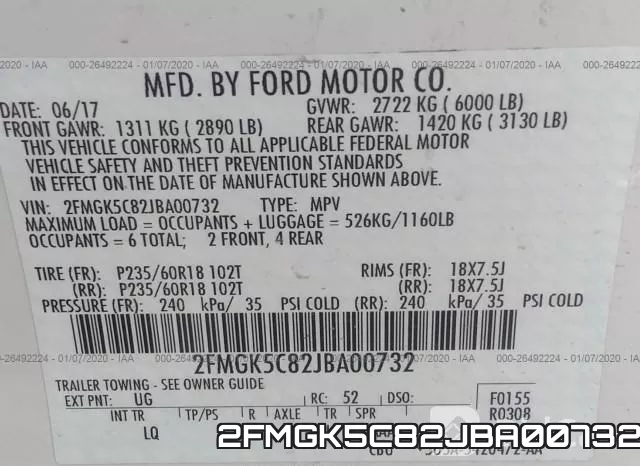 2FMGK5C82JBA00732 фото 10