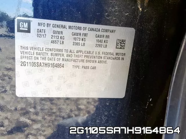 2G1105SA7H9164864 фото 2
