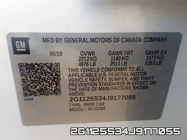 2G1125S34J9177055 фото 2