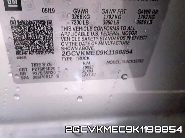 2GCVKMEC9K1198854 фото 2