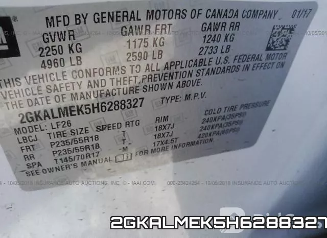 2GKALMEK5H6288327 фото 8