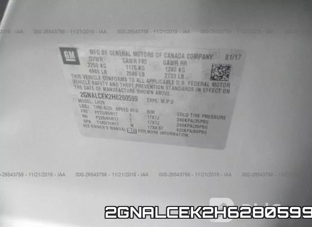 2GNALCEK2H6280599 фото 8