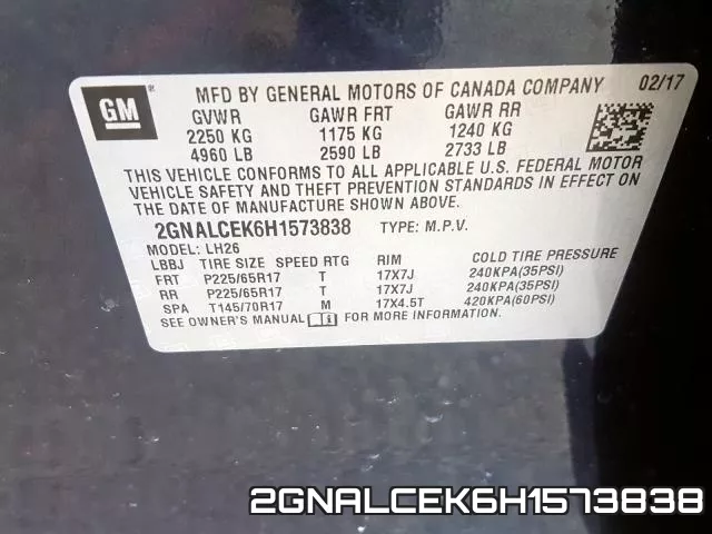 2GNALCEK6H1573838 фото 2