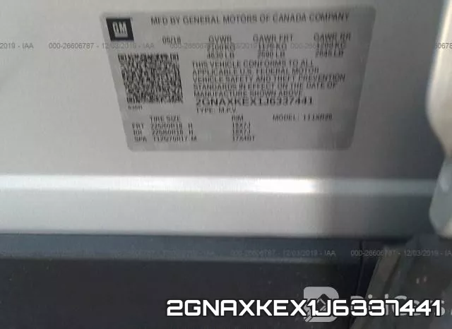 2GNAXKEX1J6337441 фото 10