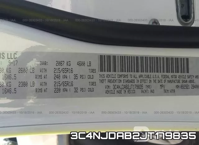3C4NJDAB2JT179835 фото 9