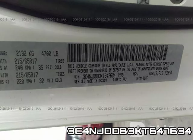 3C4NJDDB3KT647634 фото 8