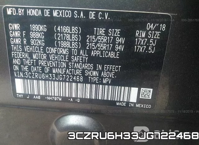 3CZRU6H33JG722468 фото 10