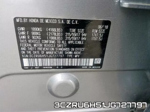 3CZRU6H51JG727797 фото 2