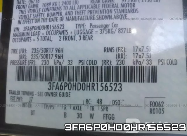 3FA6P0HD0HR156523 фото 8