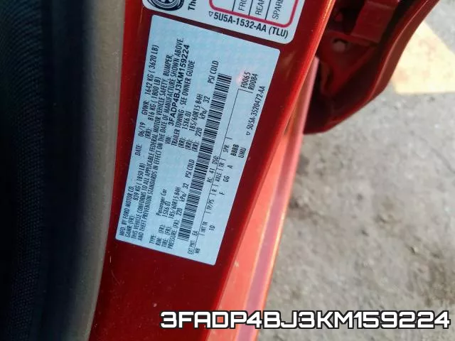 3FADP4BJ3KM159224 фото 2